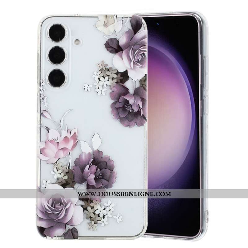 Coque Samsung Galaxy A17 4G / 5G Pivoines Violettes