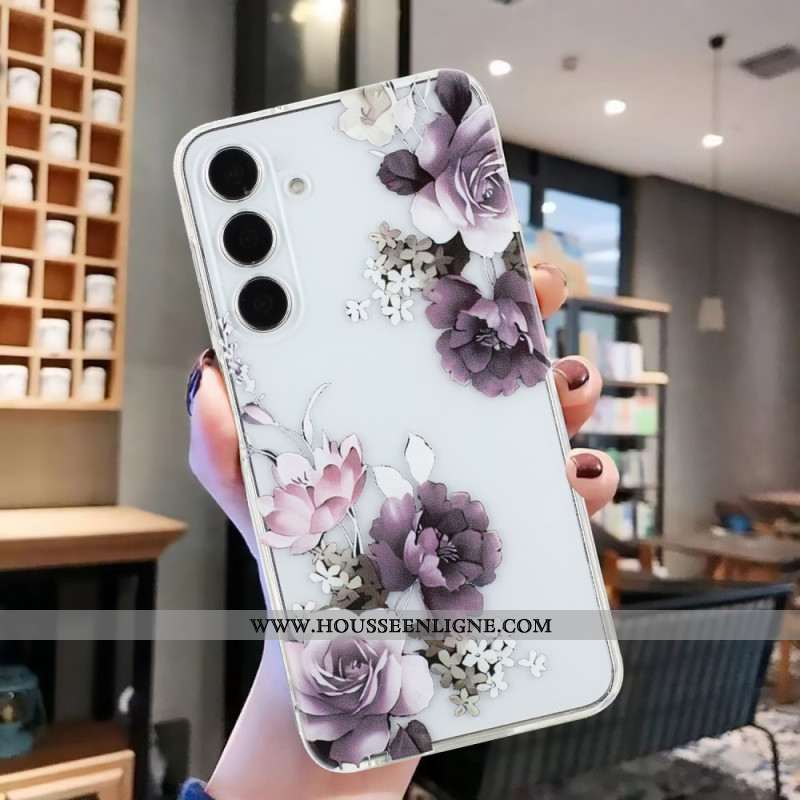 Coque Samsung Galaxy A17 4G / 5G Pivoines Violettes
