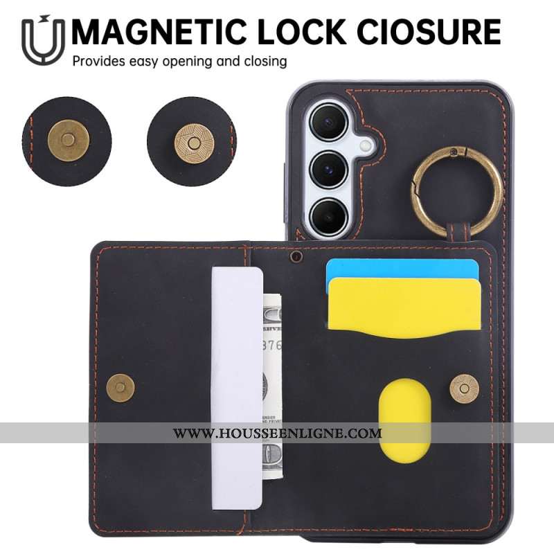 Coque Samsung Galaxy A17 4G / 5G Porte-cartes et Anneau