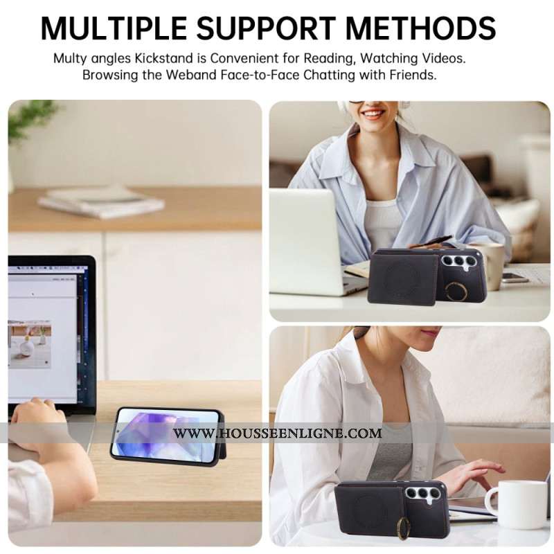 Coque Samsung Galaxy A17 4G / 5G Porte-cartes et Anneau