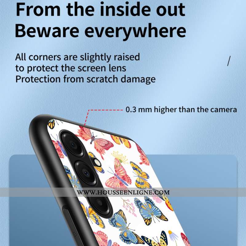 Coque Samsung Galaxy A17 4G / 5G Verre Trempé Papillons