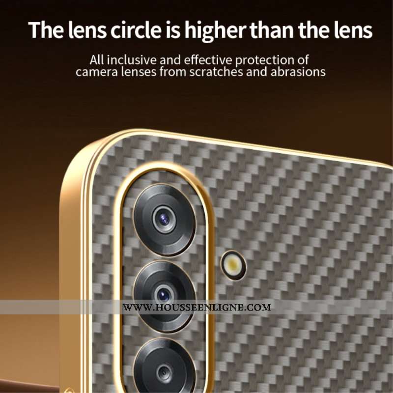 Coque Samsung Galaxy A17 4G / A17 5G Magnétique Texture Fibre Carbone