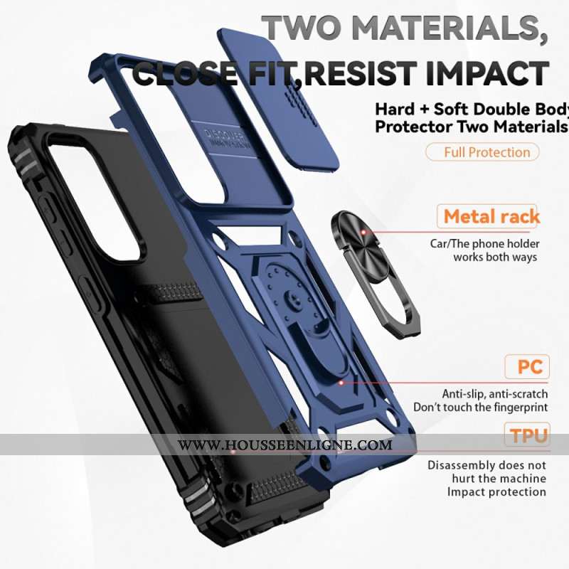 Coque Samsung Galaxy S25 5G Anneau-Support et Protecteur Objactif