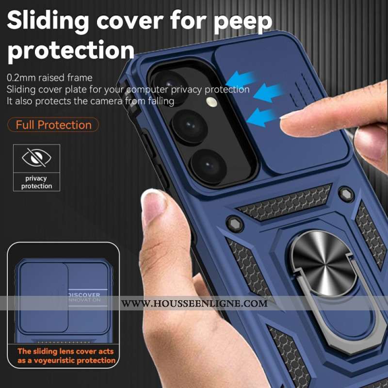 Coque Samsung Galaxy S25 5G Anneau-Support et Protecteur Objactif