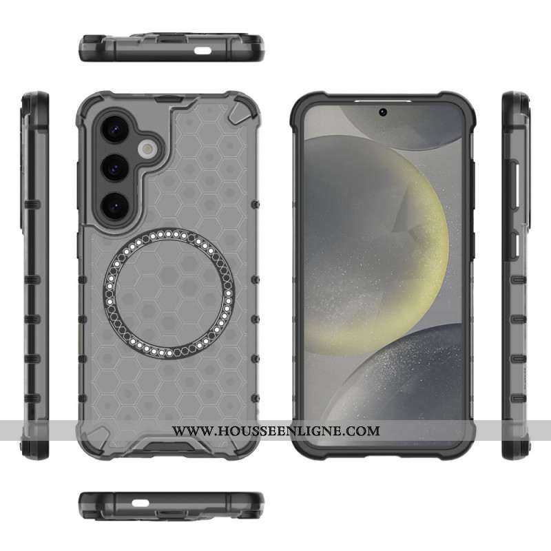 Coque Samsung Galaxy S25 5G Compatible MagSafe Nid d'Abeille