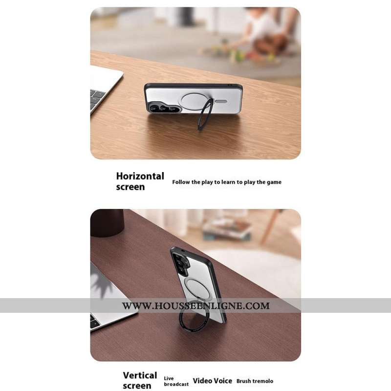 Coque Samsung Galaxy S25 5G Compatible MagSafe avec Béquille