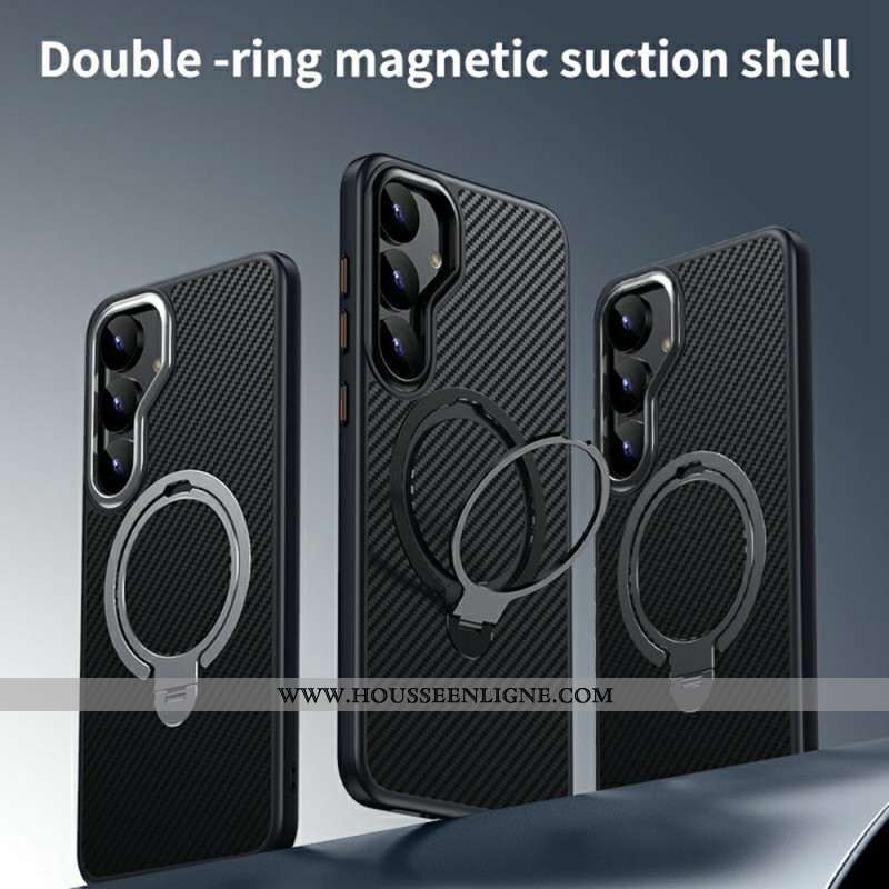 Coque Samsung Galaxy S25 5G Compatible MagSafe avec Support-Anneau