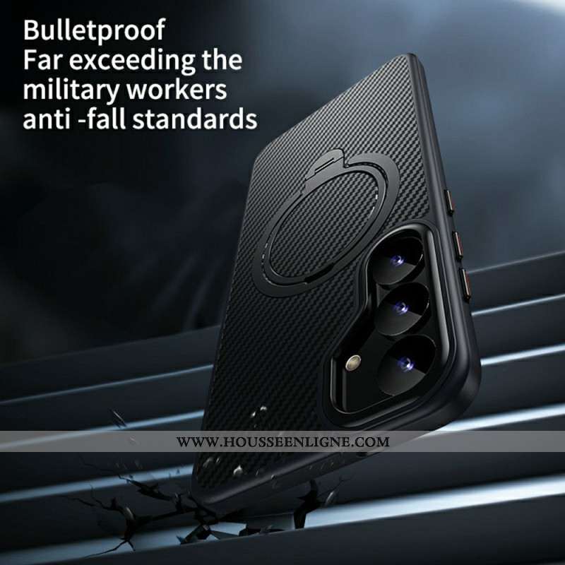 Coque Samsung Galaxy S25 5G Compatible MagSafe avec Support-Anneau