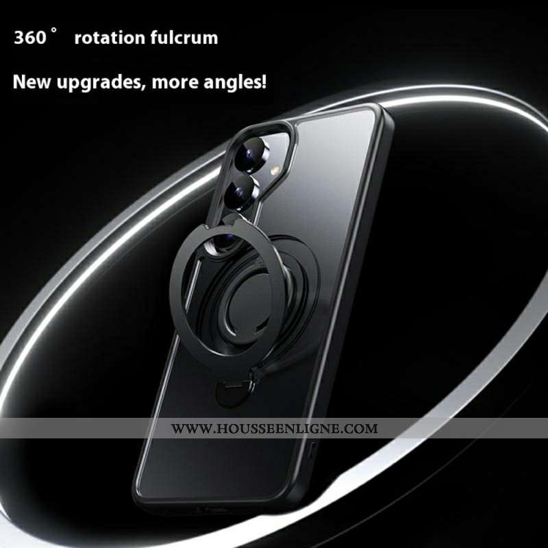 Coque Samsung Galaxy S25 5G Compatible MagSafe avec Support Rotatif à
