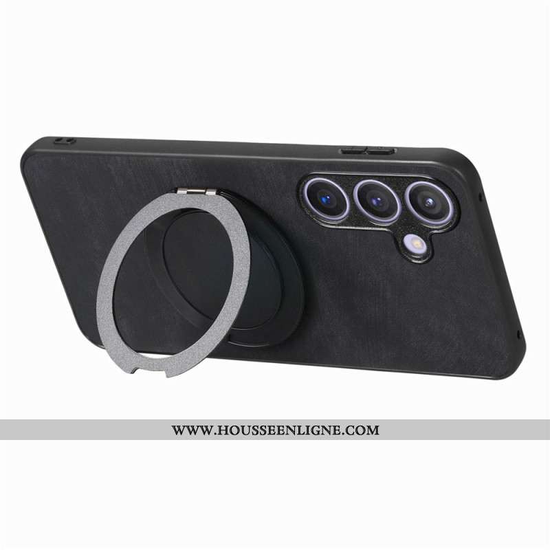 Coque Samsung Galaxy S25 5G Compatible avec MagSafe Effet Daim Vintage