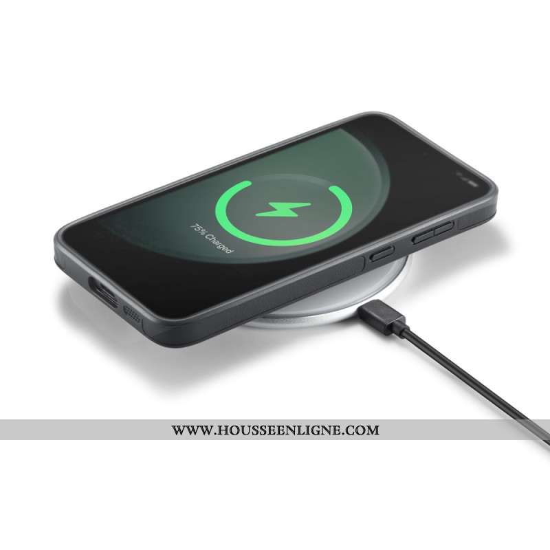 Coque Samsung Galaxy S25 5G Effet Cuir DG.MING