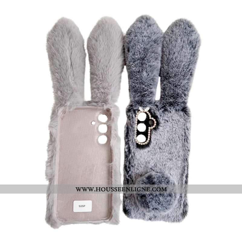 Coque Samsung Galaxy S25 5G Lapin Peluche