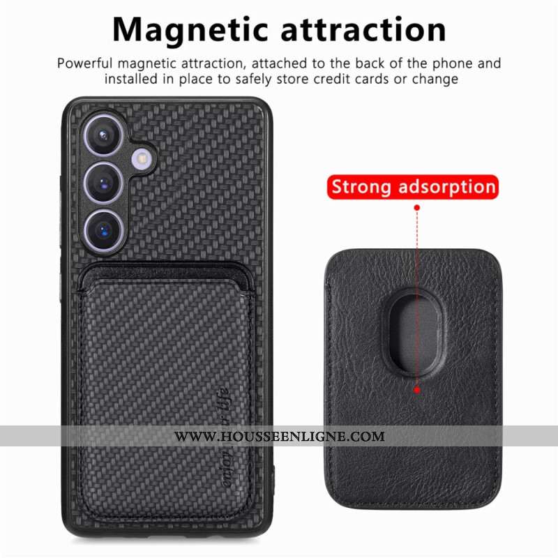 Coque Samsung Galaxy S25 5G Porte-Cartes Magnétique Détachable