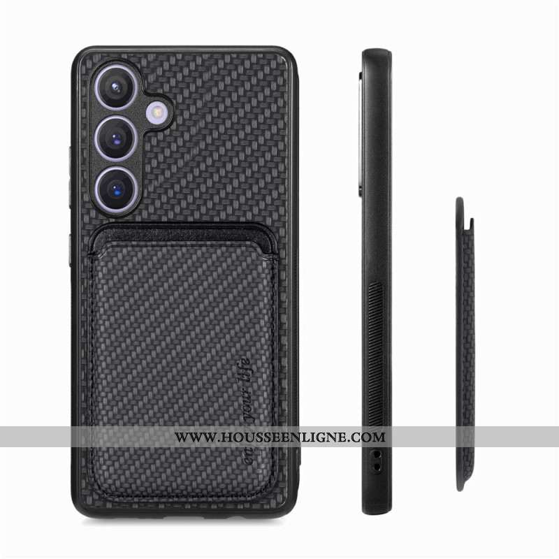 Coque Samsung Galaxy S25 5G Porte-Cartes Magnétique Détachable