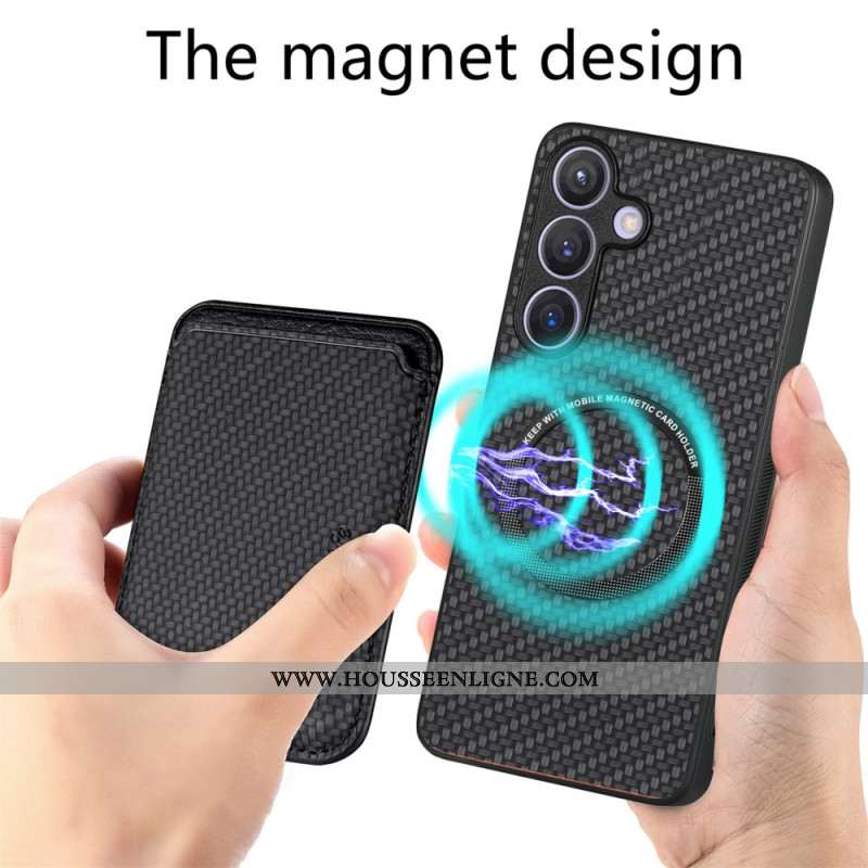 Coque Samsung Galaxy S25 5G Porte-Cartes Magnétique Détachable