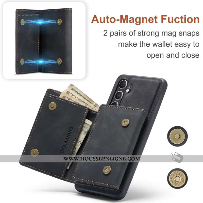 Coque Samsung Galaxy S25 5G Portefeuille Détachable DG.MING
