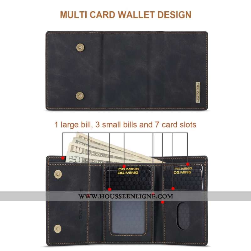 Coque Samsung Galaxy S25 5G Portefeuille Détachable DG.MING