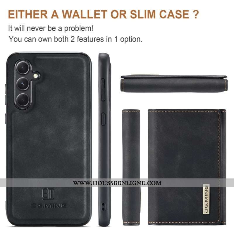 Coque Samsung Galaxy S25 5G Portefeuille Détachable DG.MING