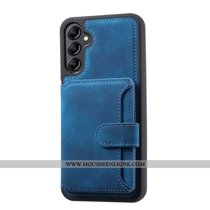 Coque Samsung Galaxy S25 5G Portefeuille Effet Daim