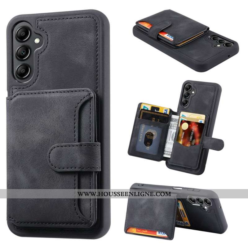 Coque Samsung Galaxy S25 5G Portefeuille Effet Daim