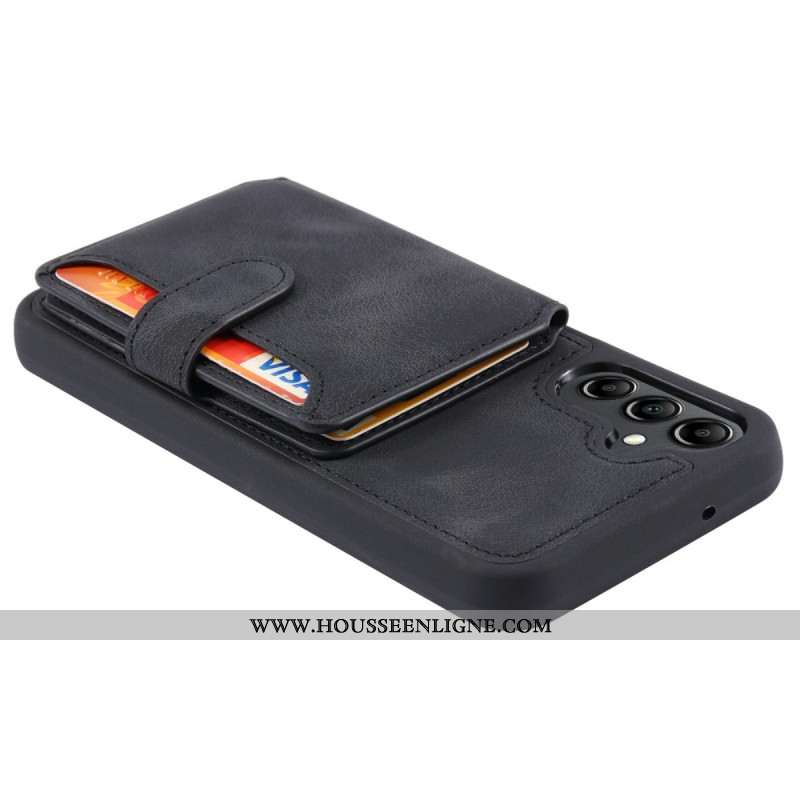 Coque Samsung Galaxy S25 5G Portefeuille Effet Daim