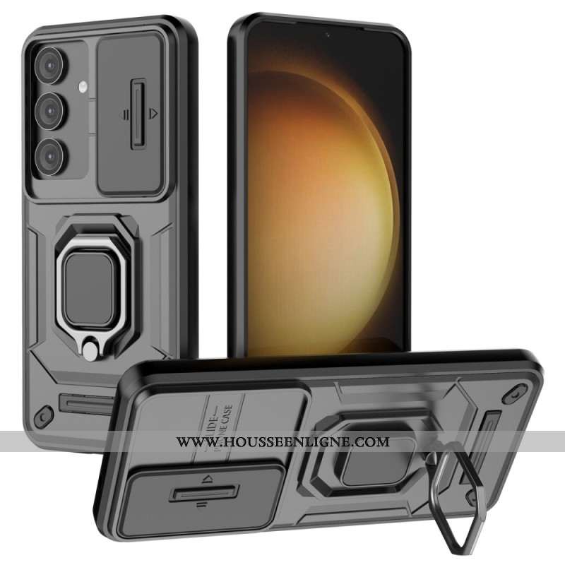 Coque Samsung Galaxy S25 5G Ring Résistante avec Protecteur Caméra