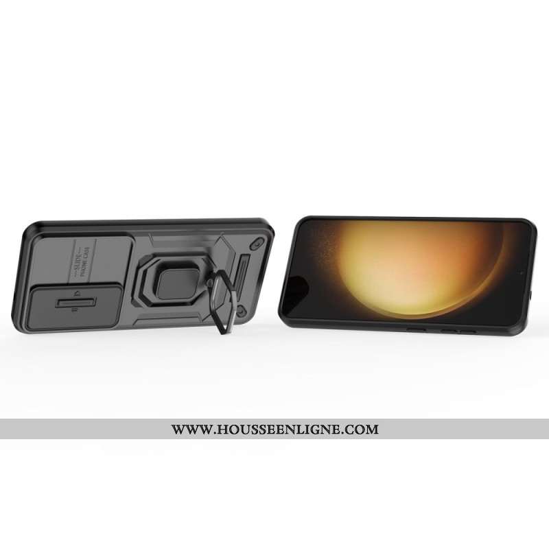 Coque Samsung Galaxy S25 5G Ring Résistante avec Protecteur Caméra
