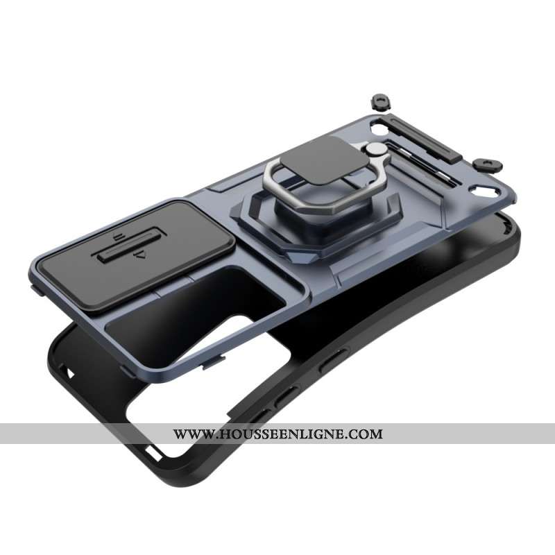 Coque Samsung Galaxy S25 5G Ring Résistante avec Protecteur Caméra