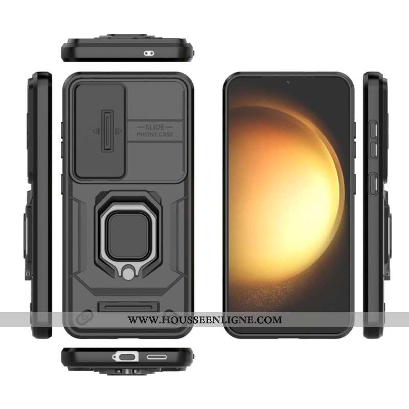 Coque Samsung Galaxy S25 5G Ring Résistante avec Protecteur Caméra