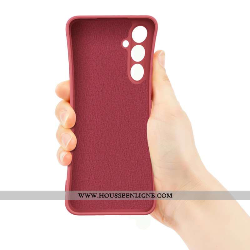 Coque Samsung Galaxy S25 5G Silicone Liquide Anneau-Support