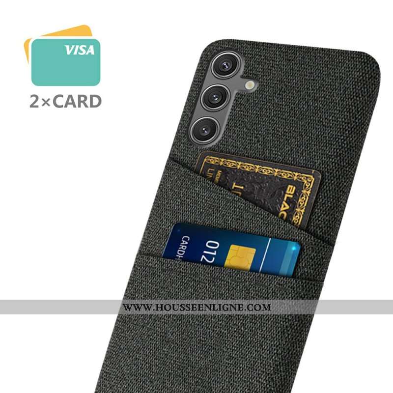 Coque Samsung Galaxy S25 5G Tissu Porte-Cartes