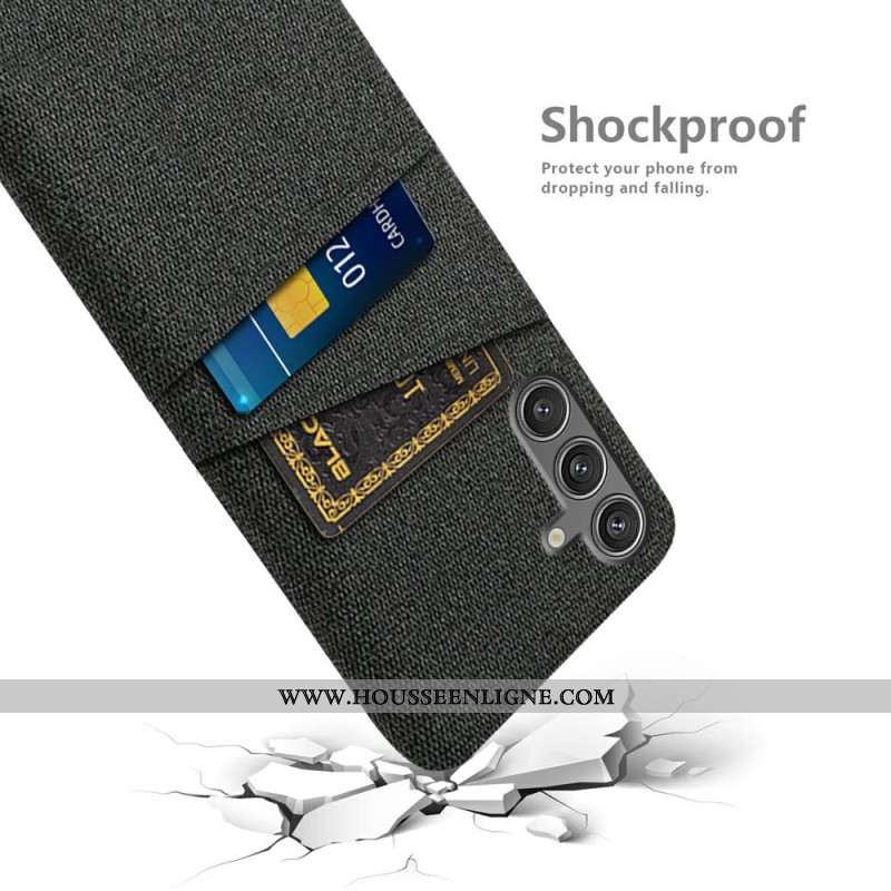 Coque Samsung Galaxy S25 5G Tissu Porte-Cartes