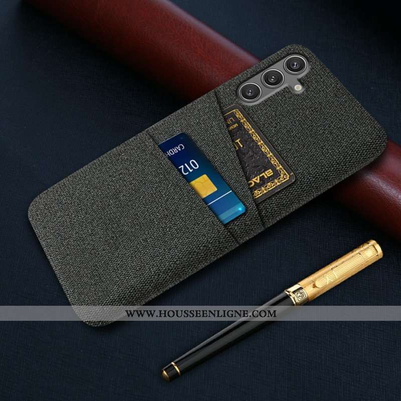 Coque Samsung Galaxy S25 5G Tissu Porte-Cartes