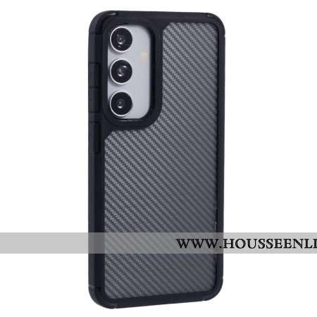 Coque Samsung Galaxy S25 5G Translucide Texture Fibre de Carbone