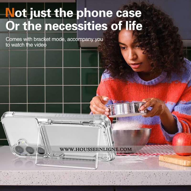 Coque Samsung Galaxy S25 5G Transparente Porte-Cartes Intégré