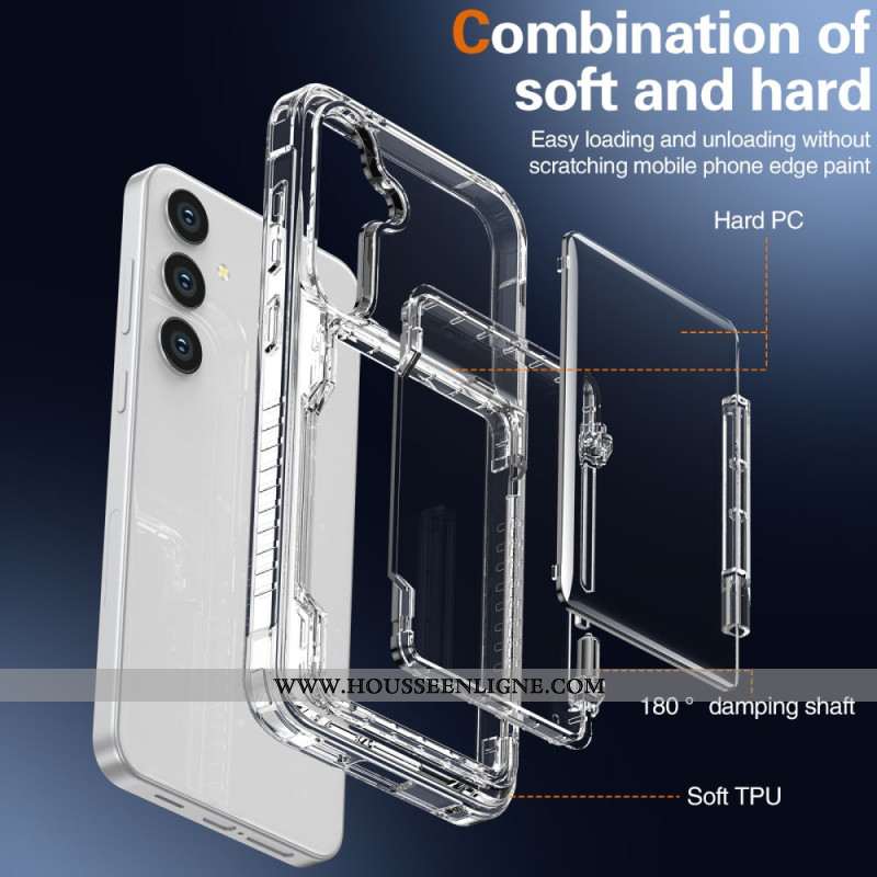 Coque Samsung Galaxy S25 5G Transparente Porte-Cartes Intégré