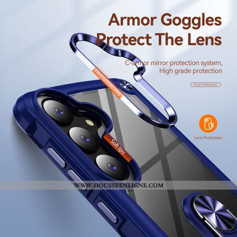 Coque Samsung Galaxy S25 5G Transparente avec Support Intégré