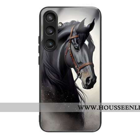Coque Samsung Galaxy S25 5G Verre Trempé Cheval Gris