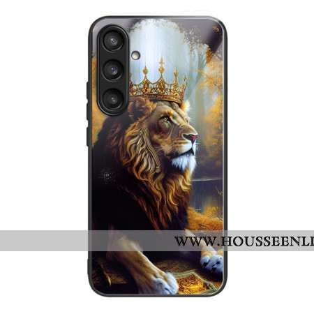 Coque Samsung Galaxy S25 5G Verre Trempé Couronne de Lion Dorée