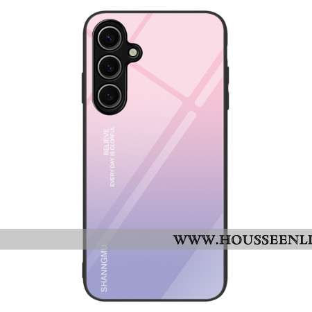Coque Samsung Galaxy S25 5G Verre Trempé Dégradé Rose et Violet