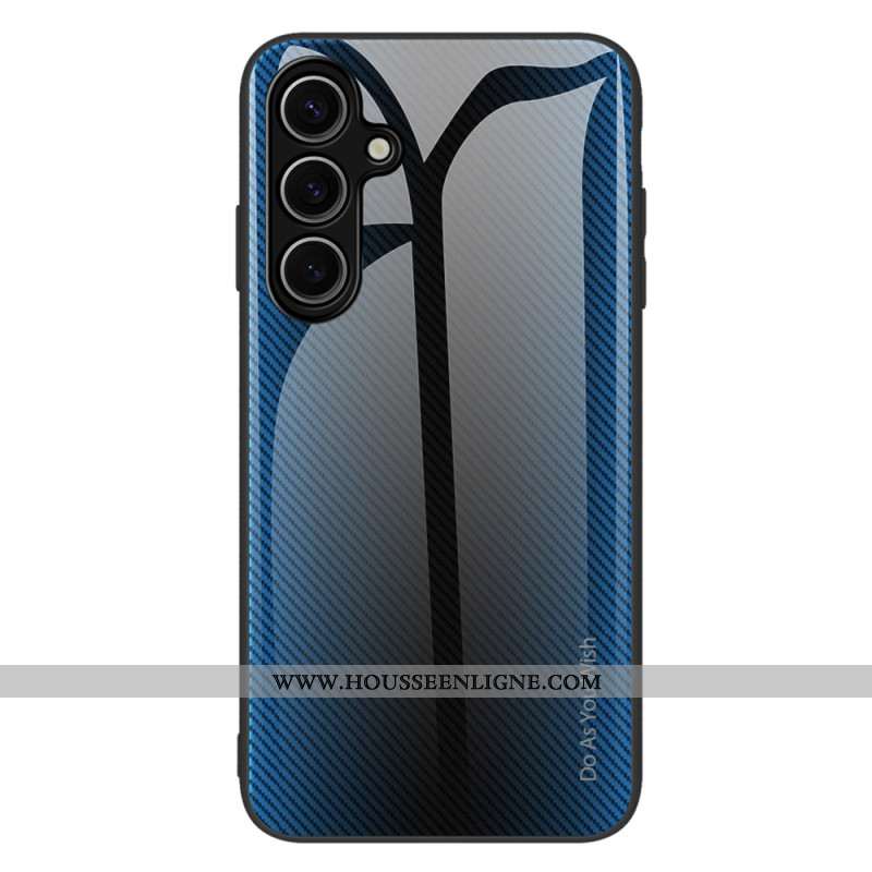 Coque Samsung Galaxy S25 5G Verre Trempé Fibre Carbone