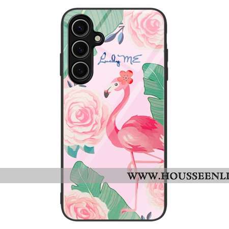 Coque Samsung Galaxy S25 5G Verre Trempé Flamant Rose