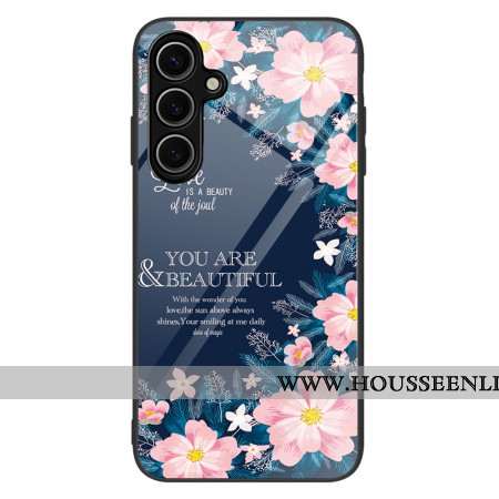 Coque Samsung Galaxy S25 5G Verre Trempé Fleurs Roses