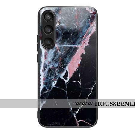 Coque Samsung Galaxy S25 5G Verre Trempé Marbre Noir et Blanc