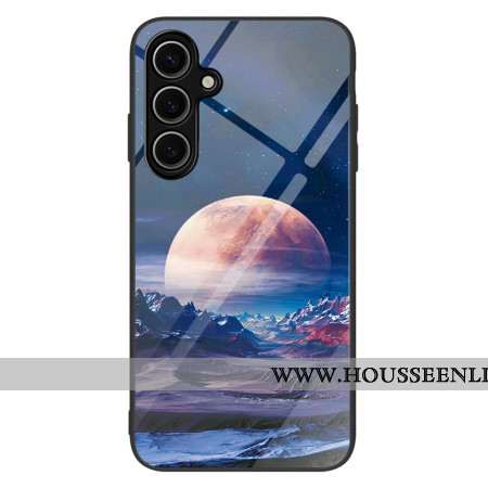 Coque Samsung Galaxy S25 5G Verre Trempé Planète Blanche