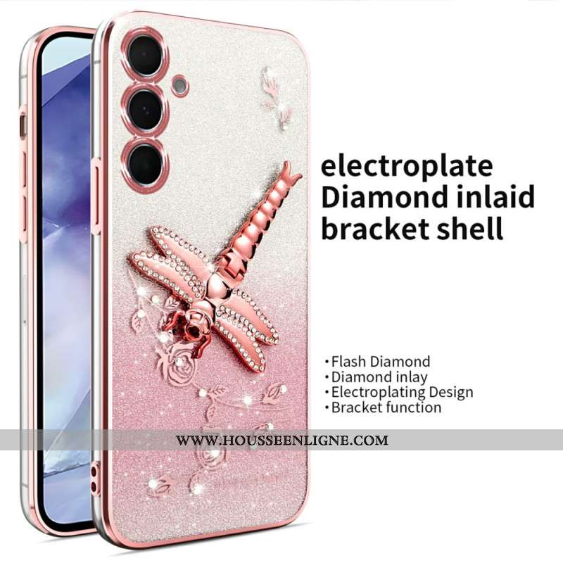 Coque Samsung Galaxy S25 5G avec Support Libellule KADEM