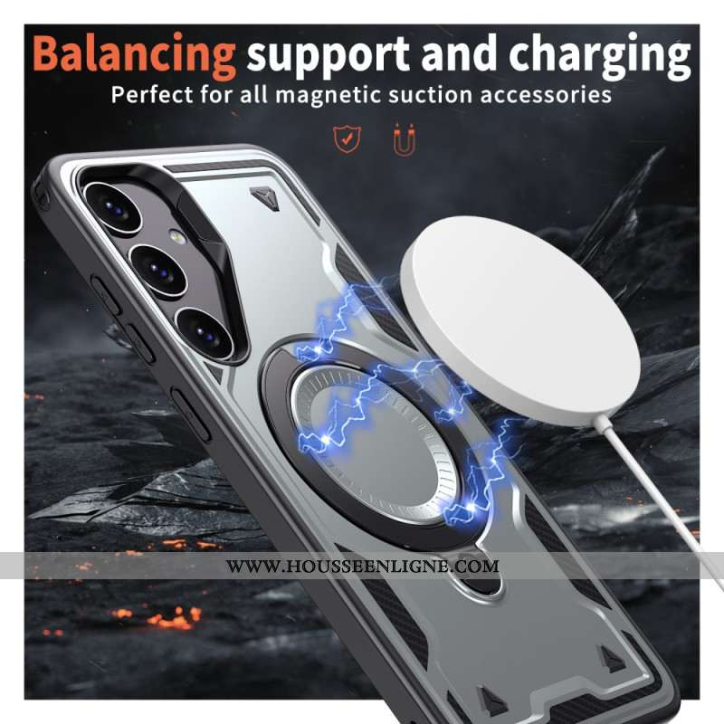 Coque Samsung Galaxy S25 Compatible MagSafe Protection Militaire et Support