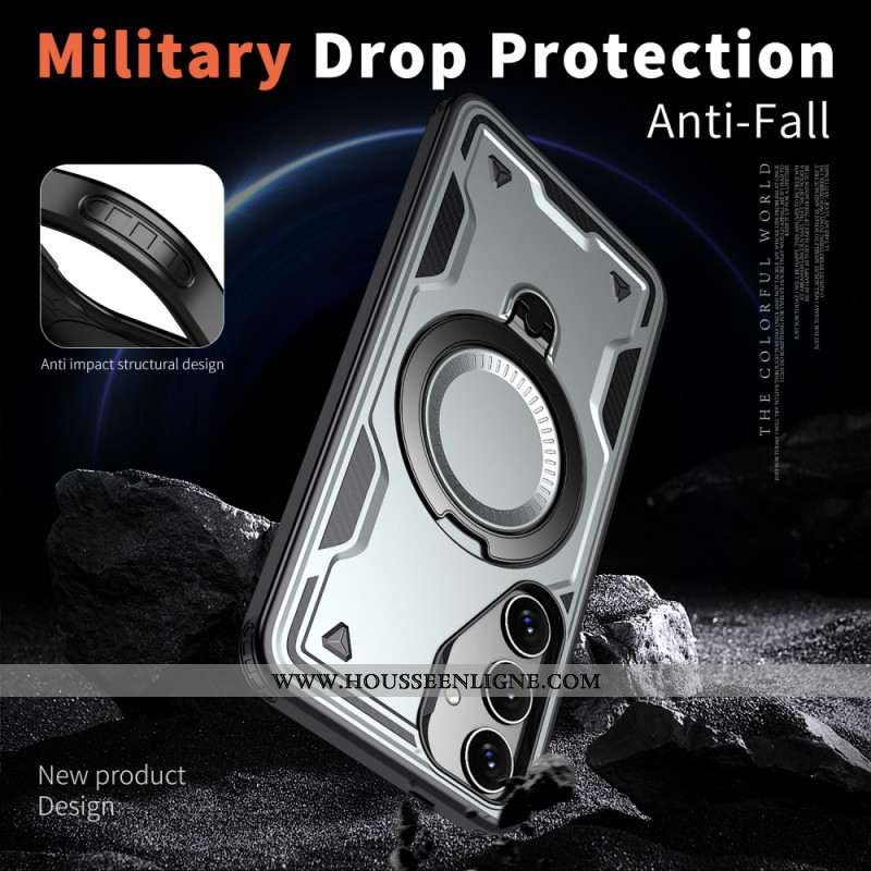 Coque Samsung Galaxy S25 Compatible MagSafe Protection Militaire et Support