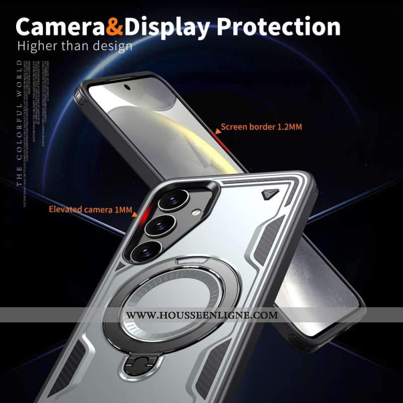 Coque Samsung Galaxy S25 Compatible MagSafe Protection Militaire et Support