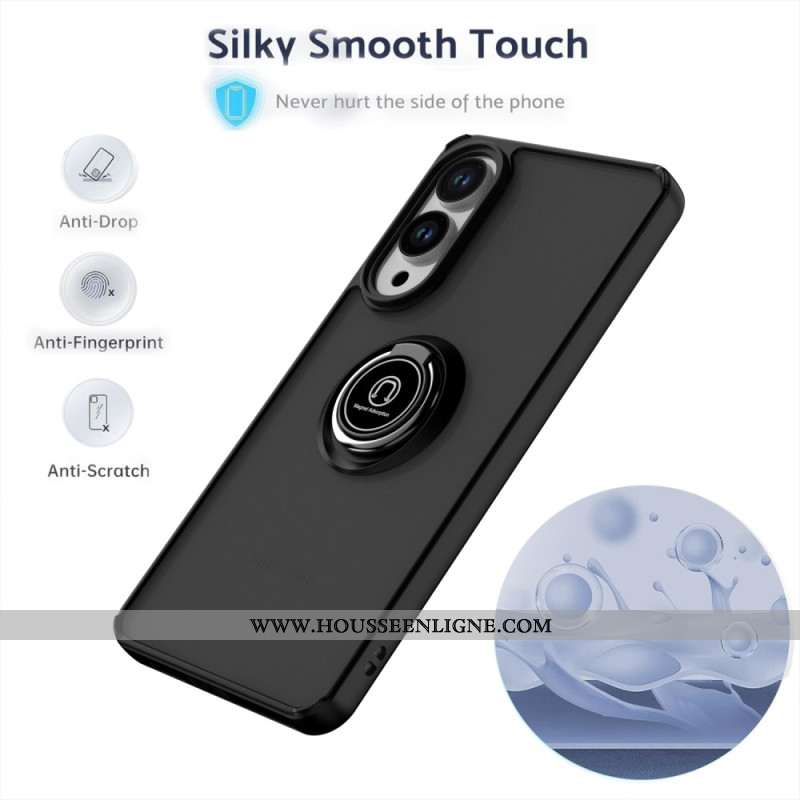 Coque Samsung Galaxy S25 Edge Anneau-Support Antichoc